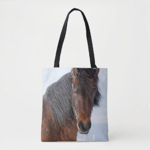 Tote Bag Portrait d'un cheval islandais royal