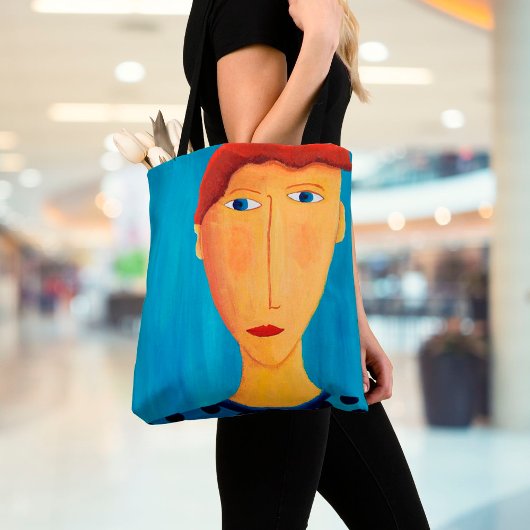 Tote Bag Portrait D'Un Homme Peinture D'Art Moderne