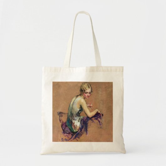 Tote Bag Portrait en pastel (Devant)