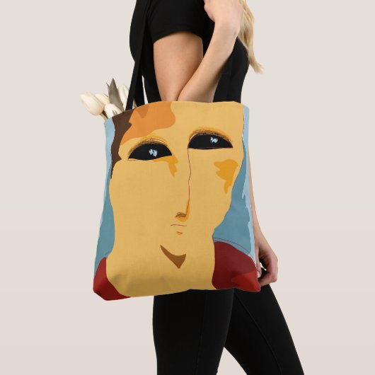 Tote Bag Portrait minimaliste Abstrait (De près)