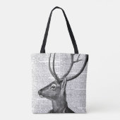 Tote Bag Portrait noir et blanc de cerfs (Dos)