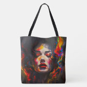 Tote Bag Portrait surréaliste gras (Dos)