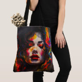 Tote Bag Portrait surréaliste gras (De près)