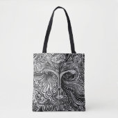 Tote Bag Portrait Trippy (Devant)
