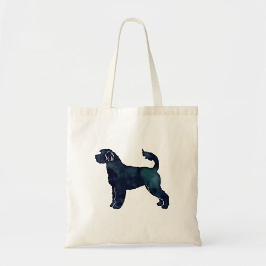 Tote Bag Portugais Water Dog Aquarelle Silhouette (Devant)