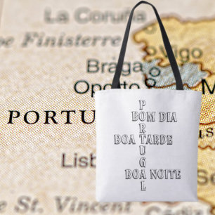 Tote Bag Portugal Bom Dia Boa Tarde Boa Noite Shopping Bag