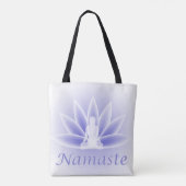 Tote Bag Pose à fleurs Lotus Namaste Fourre-tout (Dos)