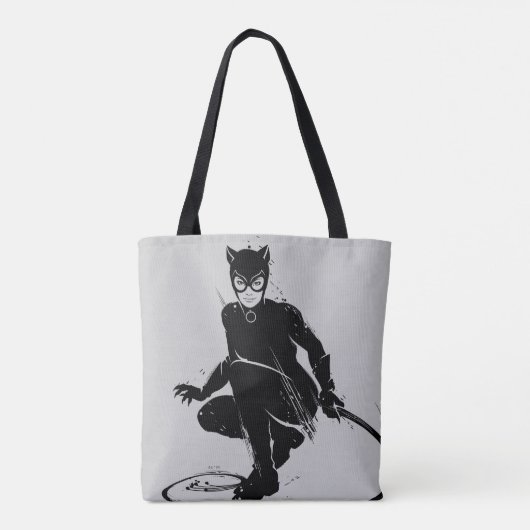 Tote Bag Pose à pinceau en encre Catwoman (Dos)