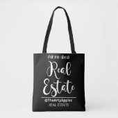 Tote Bag poser une question à propos de l'agent immobilier (Devant)