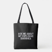 Tote Bag Posez-Moi Des Questions Sur Ma Diarrhée Explosive (Dos)
