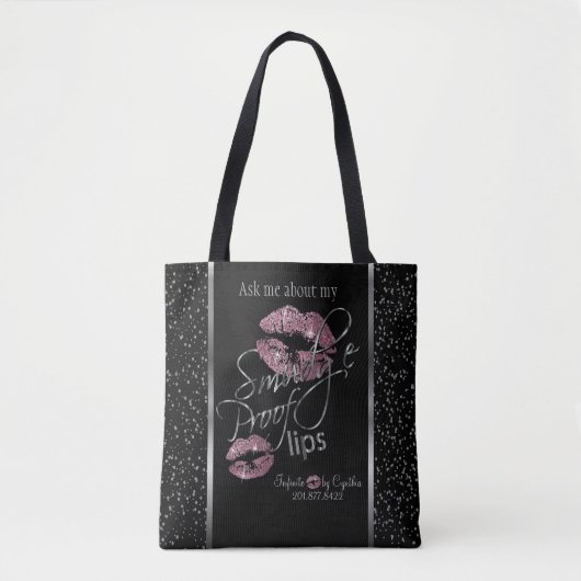Tote Bag Posez-moi des questions sur mes lèvres d'épreuve d (Devant)