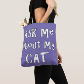 Tote Bag Posez-moi des questions sur mon chat (De près)