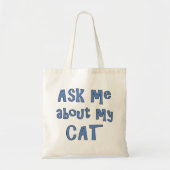 Tote Bag Posez-moi des questions sur mon chat (Devant)