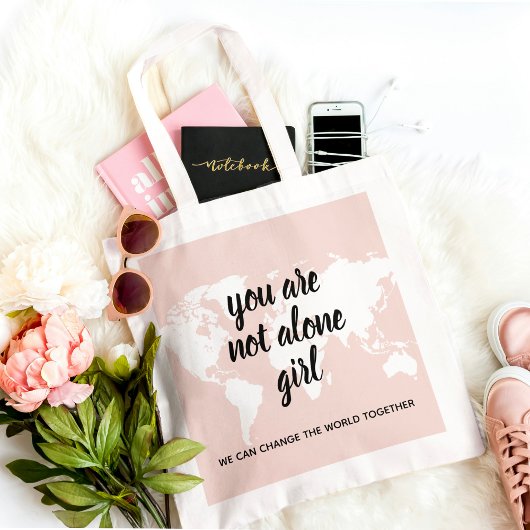 Tote Bag Positif Vous N'Êtes Pas Seul Citation Motivation F