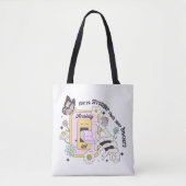 Tote Bag Positivité d'anxiété de conception rétro (Devant)
