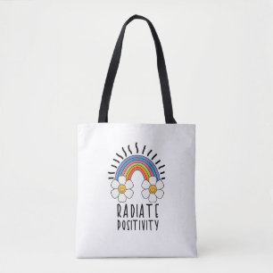 Tote Bag Positivité du rayonnement Arc-en-ciel coloré et