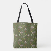 Tote Bag Possum dans un champ de Berry en vert (Dos)