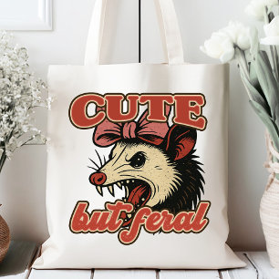 Tote Bag Possum mignon mais féral : Humour Sarcastique Vint