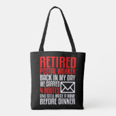 Tote Bag Poste Carrier Travailleur Retraite Cadeau Funny Ma (Dos)