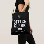 Tote Bag Poste de commis de bureau Titre cadeau (De près)