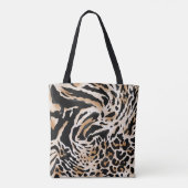 Tote Bag Poster de animal : Leopard Zebra Tiger (Dos)