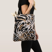 Tote Bag Poster de animal : Leopard Zebra Tiger (De près)