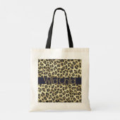 Tote Bag Poster de animal Personnalisé Brown Leopard Fourre (Dos)
