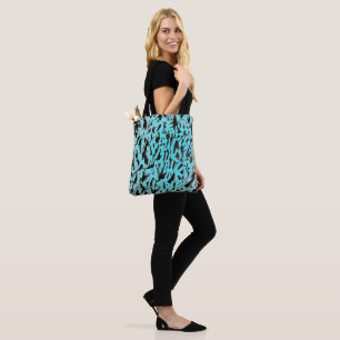 Tote Bag Poster de animal turquoise Abstrait