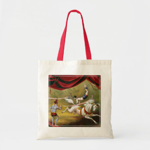 Tote Bag Poster De Cirque Montrant Acrobat En Cours De Cour