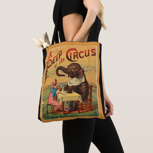 Tote Bag Poster de cirque vintage : Circus Elephant (De près)