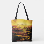 Tote Bag Poster de l'espace rétro - La plus grande lune de  (Dos)