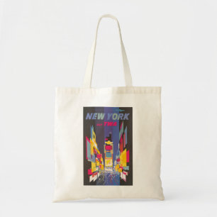 Tote Bag Poster de voyage Carré du New York City Coloror Ti