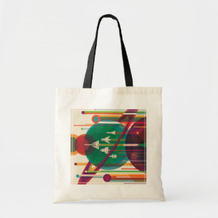 Tote Bag Poster de Voyage Espace Rétro - Système Solaire Gr