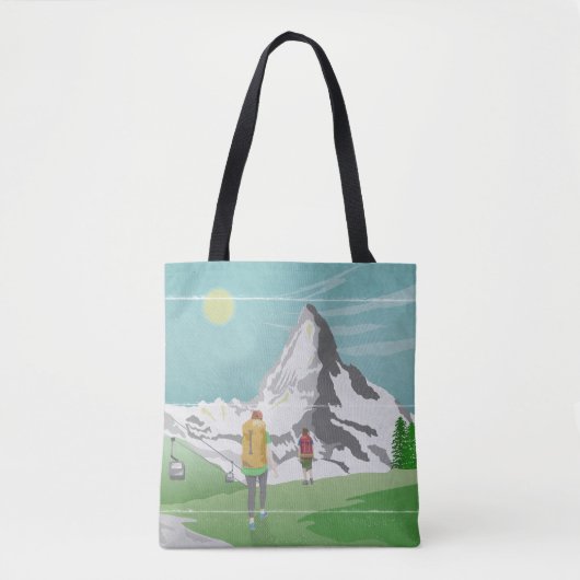 Tote Bag poster de voyage matterhorn Suisse (Devant)