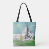 Tote Bag poster de voyage matterhorn Suisse (Dos)