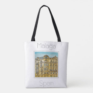 Tote Bag Poster de voyage pour Malaga Espagne