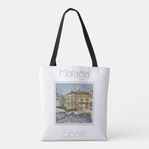 Tote Bag Poster de voyage pour Malaga Espagne