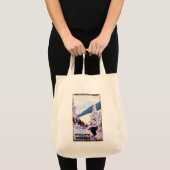 Tote Bag Poster des spectateurs regardant Skier (Devant (produit))