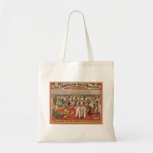 Tote Bag Poster Du Cirque Montrant L'Amusant Antique Des Cl (Devant)