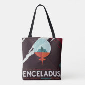 Tote Bag Poster Espace Rétro Mission Cassini À Saturne (Dos)