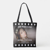 Tote Bag Poster Film Bande Mariage noir et blanc (Dos)