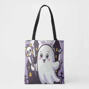 Tote Bag Poster mignon Ghoost avec une torsion joueuse