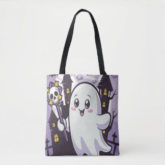 Tote Bag Poster mignon Ghoost avec une torsion joueuse