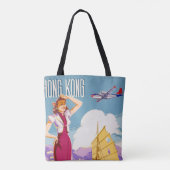 Tote Bag Poster publicitaire vintage Northwest Airlines (Dos)
