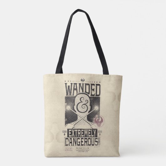 Tote Bag Poster Recherché déambulé et extrêmement dangereux (Dos)