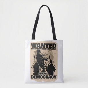 Tote Bag Poster Recherché Donald Trump - Compte Géorgie