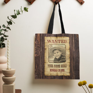 Tote Bag Poster Recherché | Vintage Wild West Modèle photo
