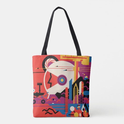 Tote Bag Poster spatial Retro - Programme d'exploration de  (Dos)