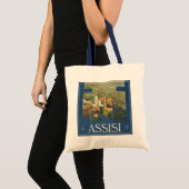 Tote Bag Poster Vintage voyage D'Assise, Italie (Devant (produit))