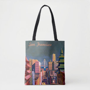 Tote Bag Poster Vintage voyage Fourre-tout - San Francisco